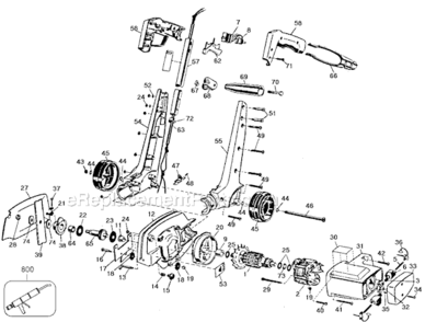 Page A Diagram and Parts List for Type 1 Black and Decker Trimmer